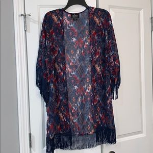 Kimono with fringe details